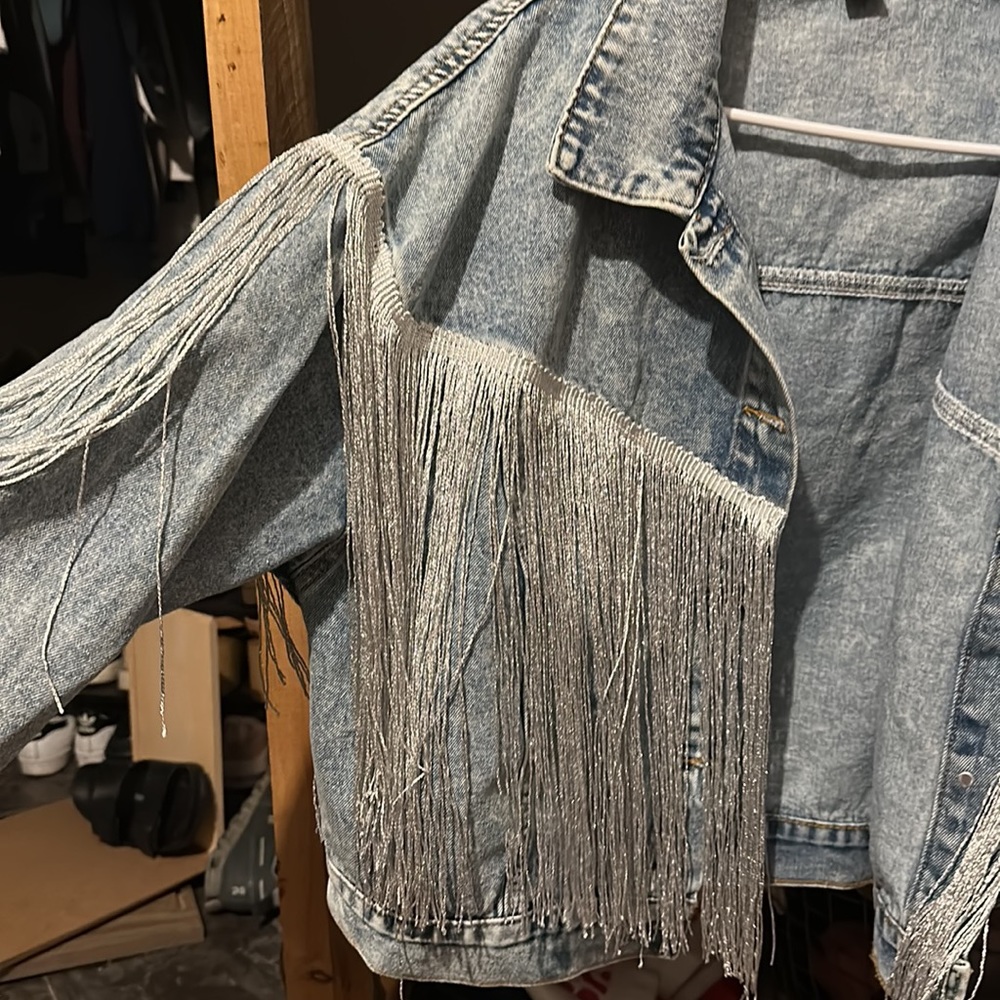 Fringe Denim Jacket - Picture 3 of 4